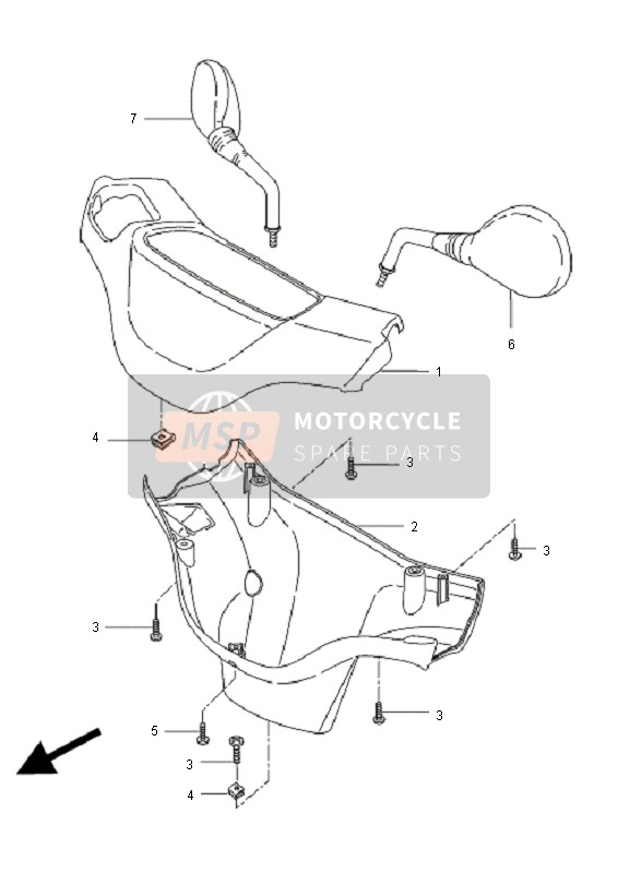 Yamaha CW50 2011 Cowling 1 for a 2011 Yamaha CW50